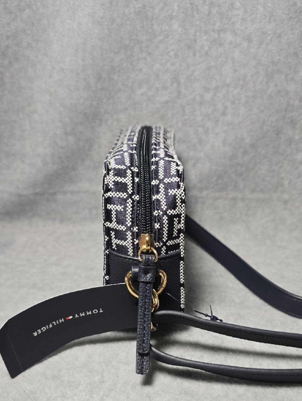 Tommy Hilfiger Navy & White Monogram Crossbody Bag - Picture 4 of 8